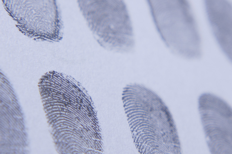 A fingerprint sheet